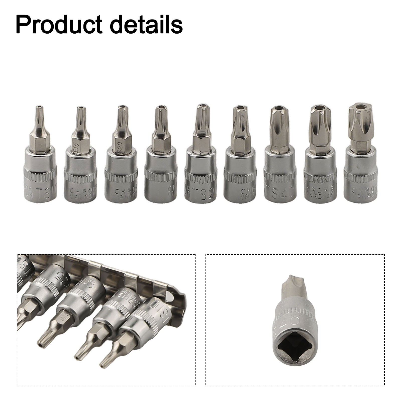 5 Point Star For Torx Screwdriver Bit 1/4 Inch Drive Socket Pentalobe TS10-TS50 - Picture 10 of 14