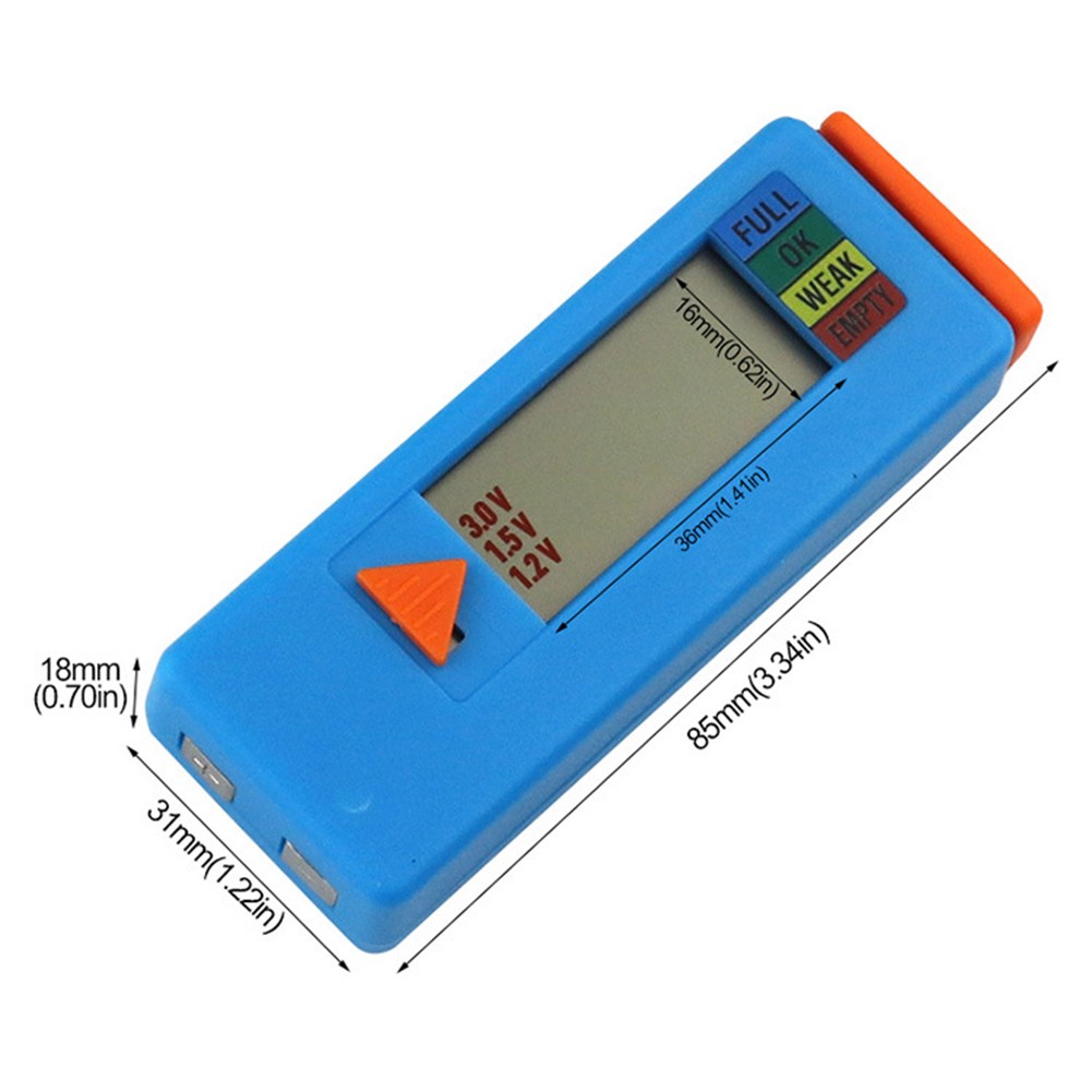 Color Coded Status Indicator Battery Tester Compact Easy Operation Design