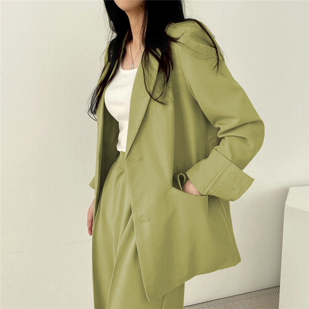 Fashionable Women's Long Sleeve Blazer and Pants Set for Spring Autumn - Picture 14 of 30
