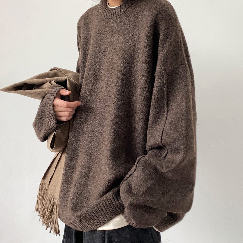 O Neck Stylish Men's Long Sleeve Sweater Casual Vintage Design for Fall