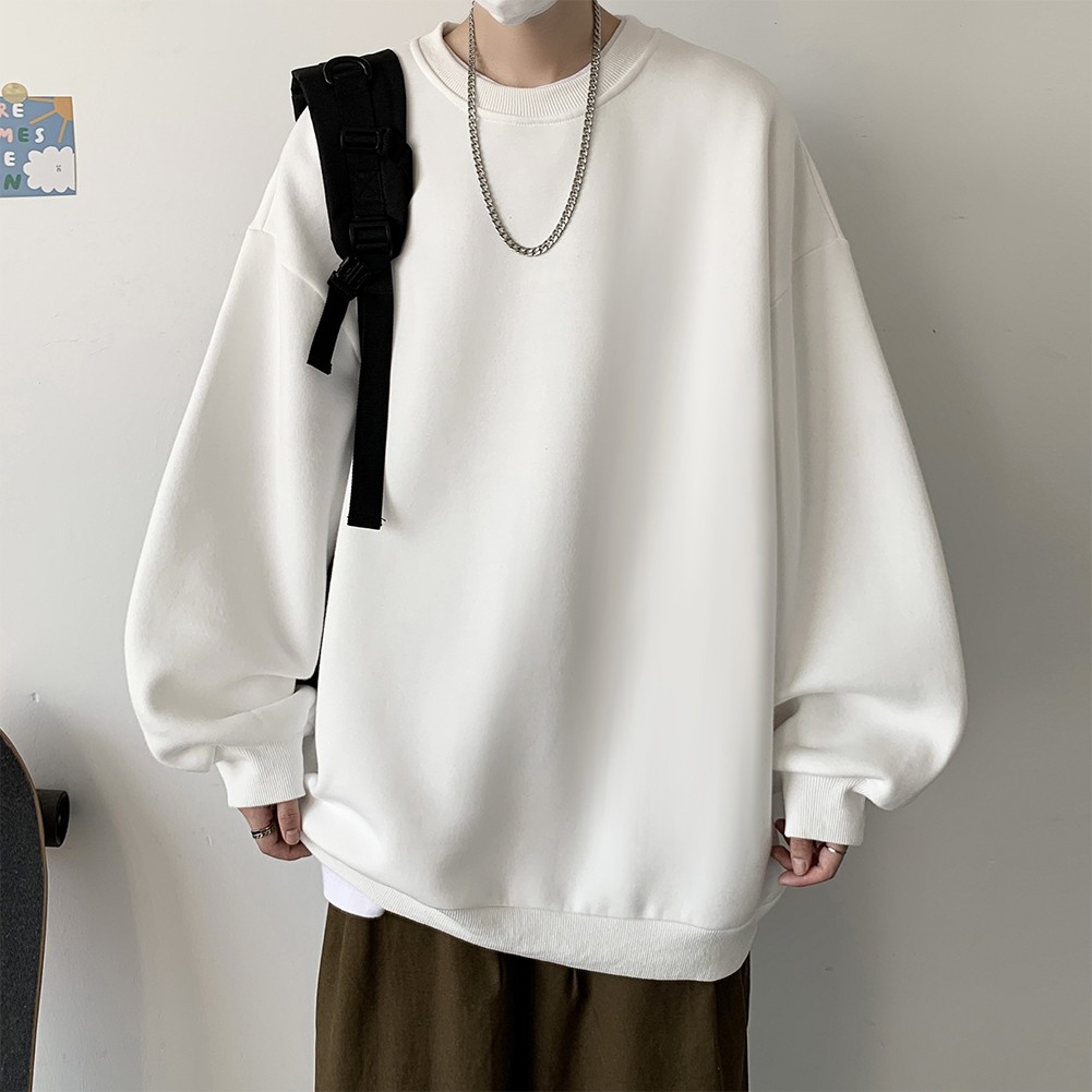 Mens Athletic Long Sleeve Crew Neck Pullover Sweatshirt for Casual Wear - Picture 13 of 28