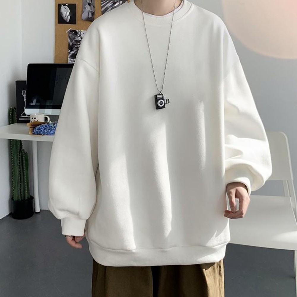 Mens Athletic Long Sleeve Crew Neck Pullover Sweatshirt for Casual Wear - Picture 11 of 28