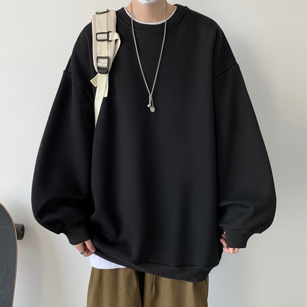 Mens Athletic Long Sleeve Crew Neck Pullover Sweatshirt for Casual Wear - Picture 21 of 28
