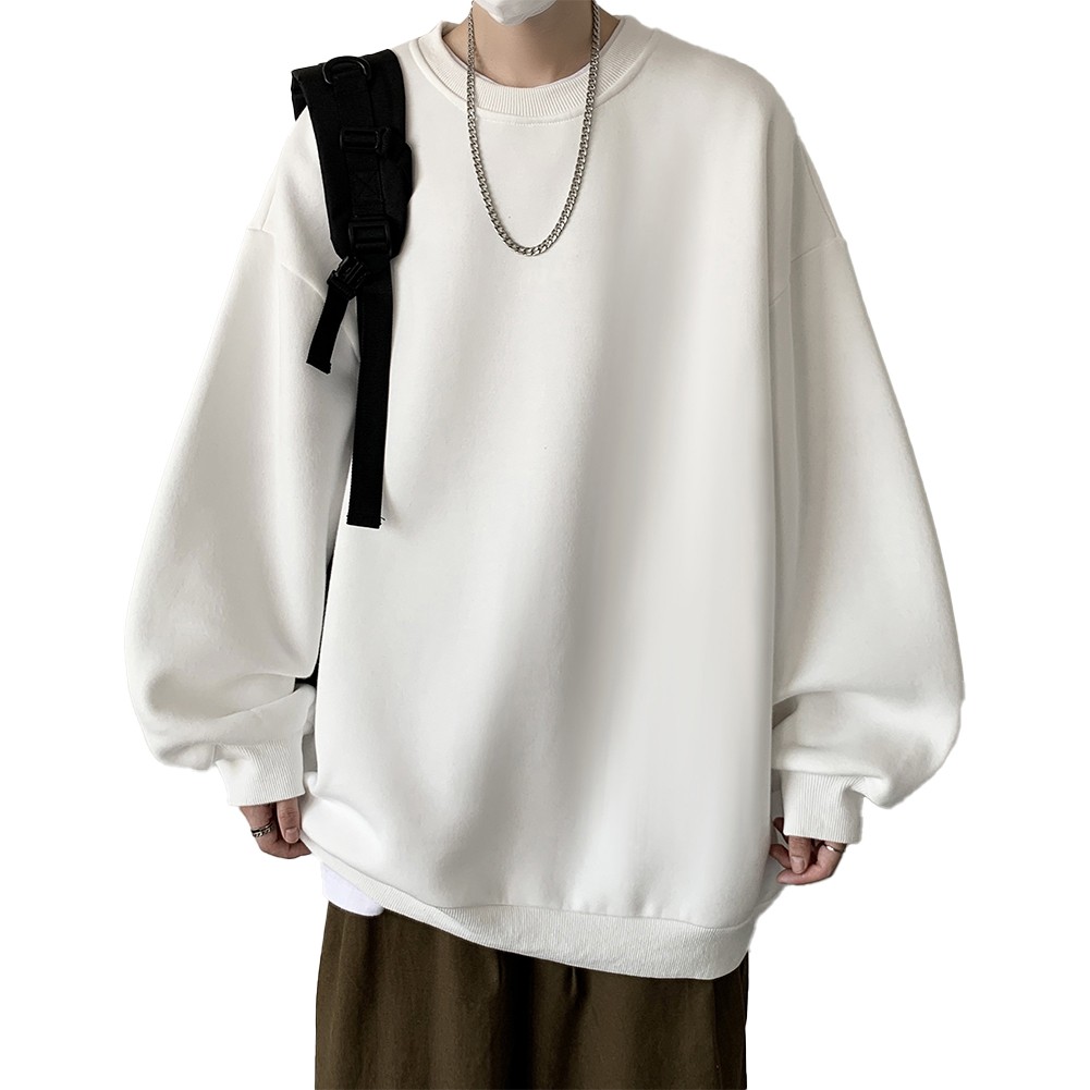 Mens Athletic Long Sleeve Crew Neck Pullover Sweatshirt for Casual Wear - Picture 12 of 28