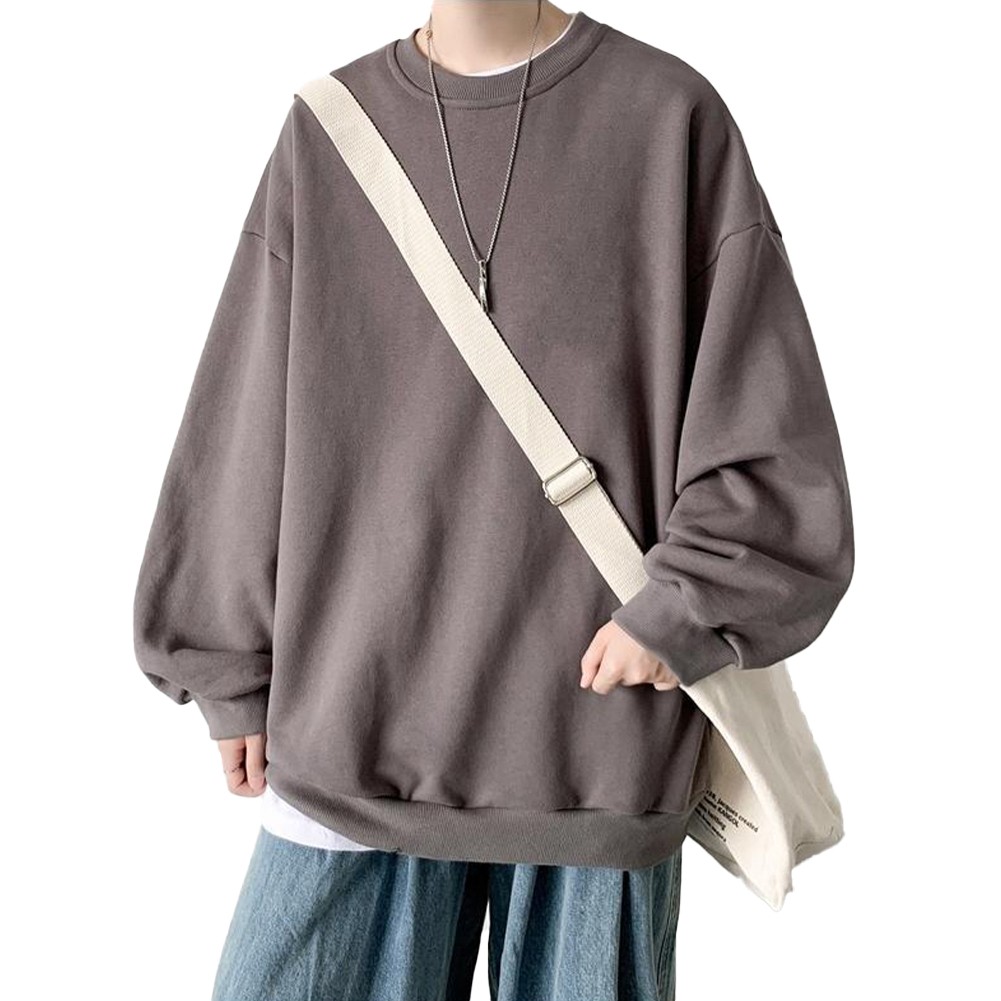 Mens Athletic Long Sleeve Crew Neck Pullover Sweatshirt for Casual Wear - Picture 15 of 28