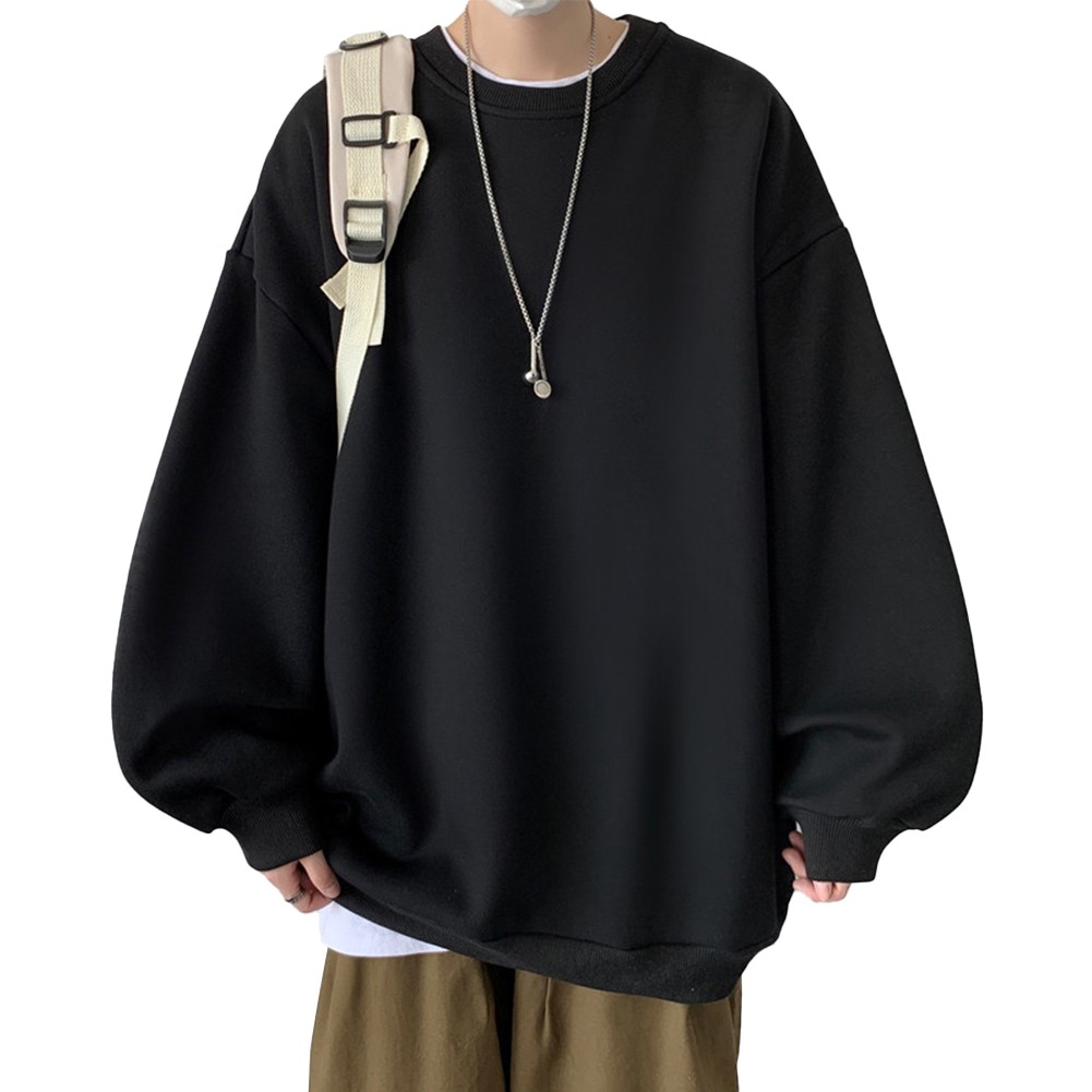 Mens Athletic Long Sleeve Crew Neck Pullover Sweatshirt for Casual Wear - Picture 19 of 28