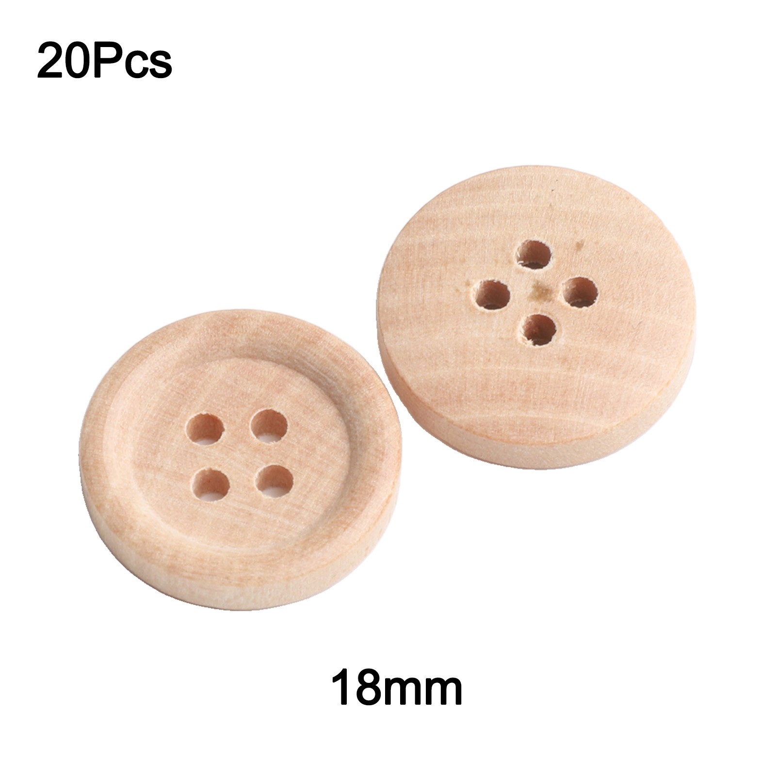Accessoires vêtements 20 boutons en bois couleur naturelle plusieurs officiel tailles
