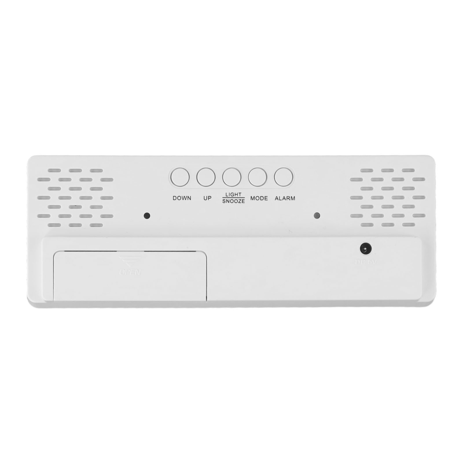 Minimalist White LED Desk Clock with Workday Mode and Silent Operation