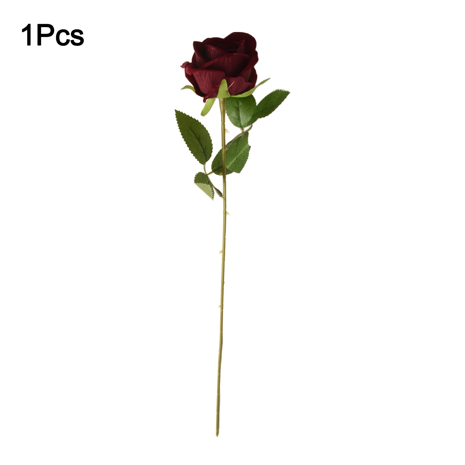 Preciosa rosa artificial con estructura de terciopelo realista para decoración de bodas - Imagen 24 de 37