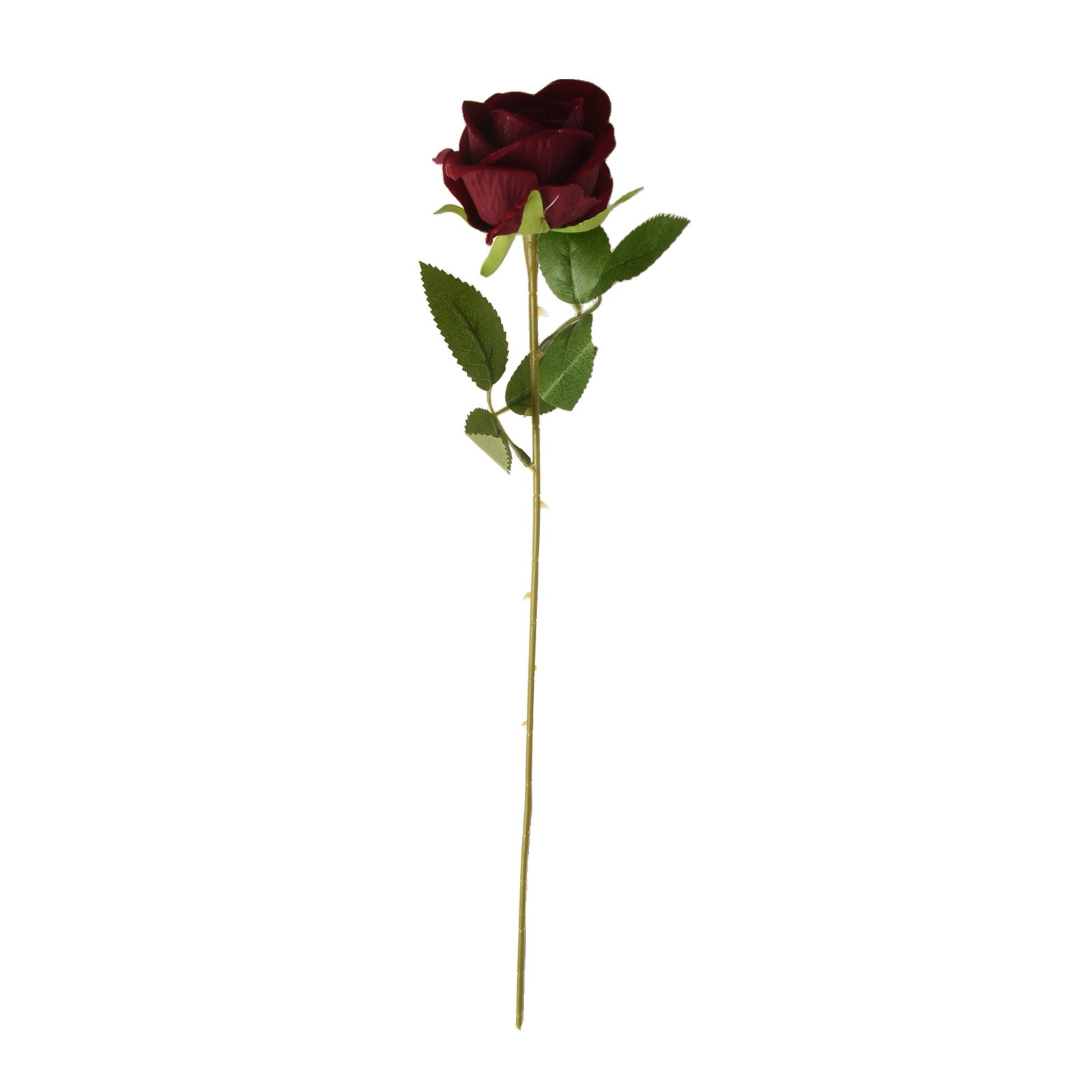 Preciosa rosa artificial con estructura de terciopelo realista para decoración de bodas - Imagen 22 de 37