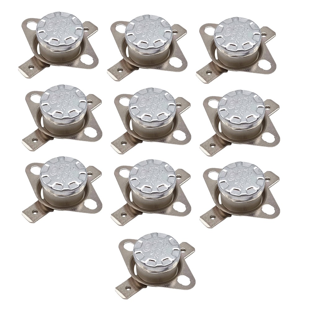 Pack of 10 KSD301 Snap Disc Temperature Switches for Easy Installation - Picture 5 of 5