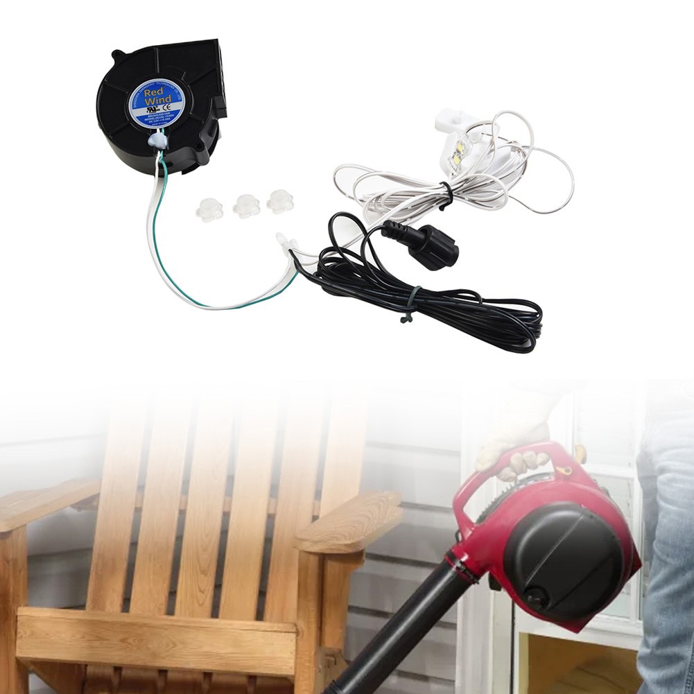 Haz que tu patio brille con un ventilador soplador de 12V de 1 juego y una cadena de luces LED luminosas - Imagen 15 de 32
