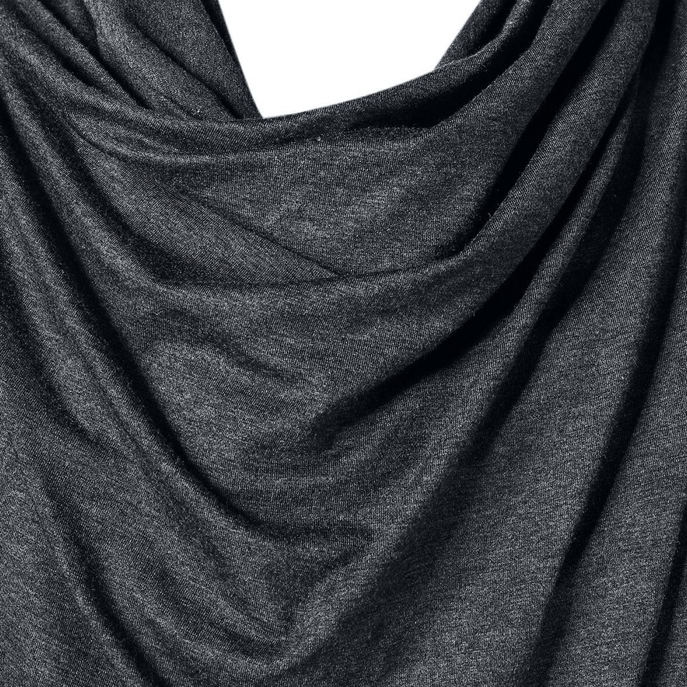Casual Yet Stylish Men's Asymmetrical Overlap Cardi Top with Shawl Collar - Picture 18 of 29