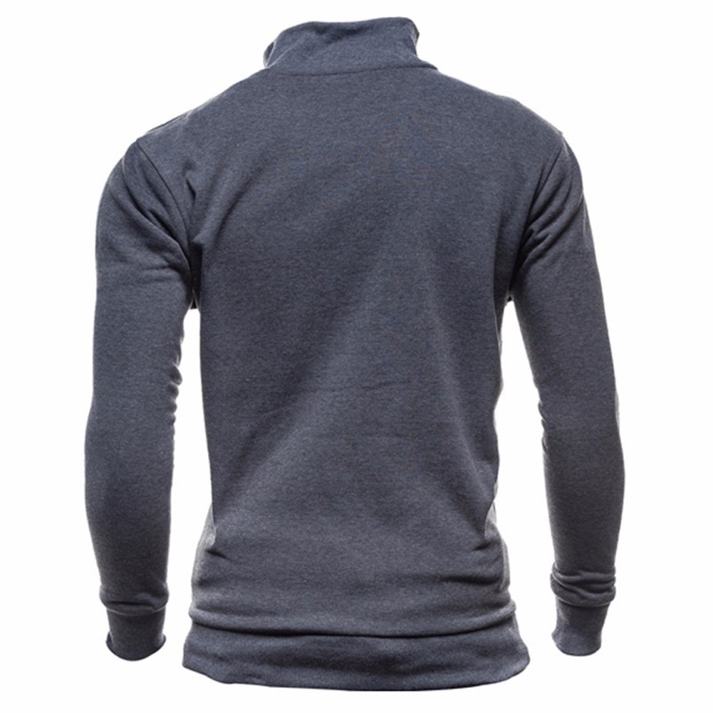Everyday Wear Men's Long Sleeve Zip Cardigan Sweatshirt in Solid Colors - Picture 11 of 15