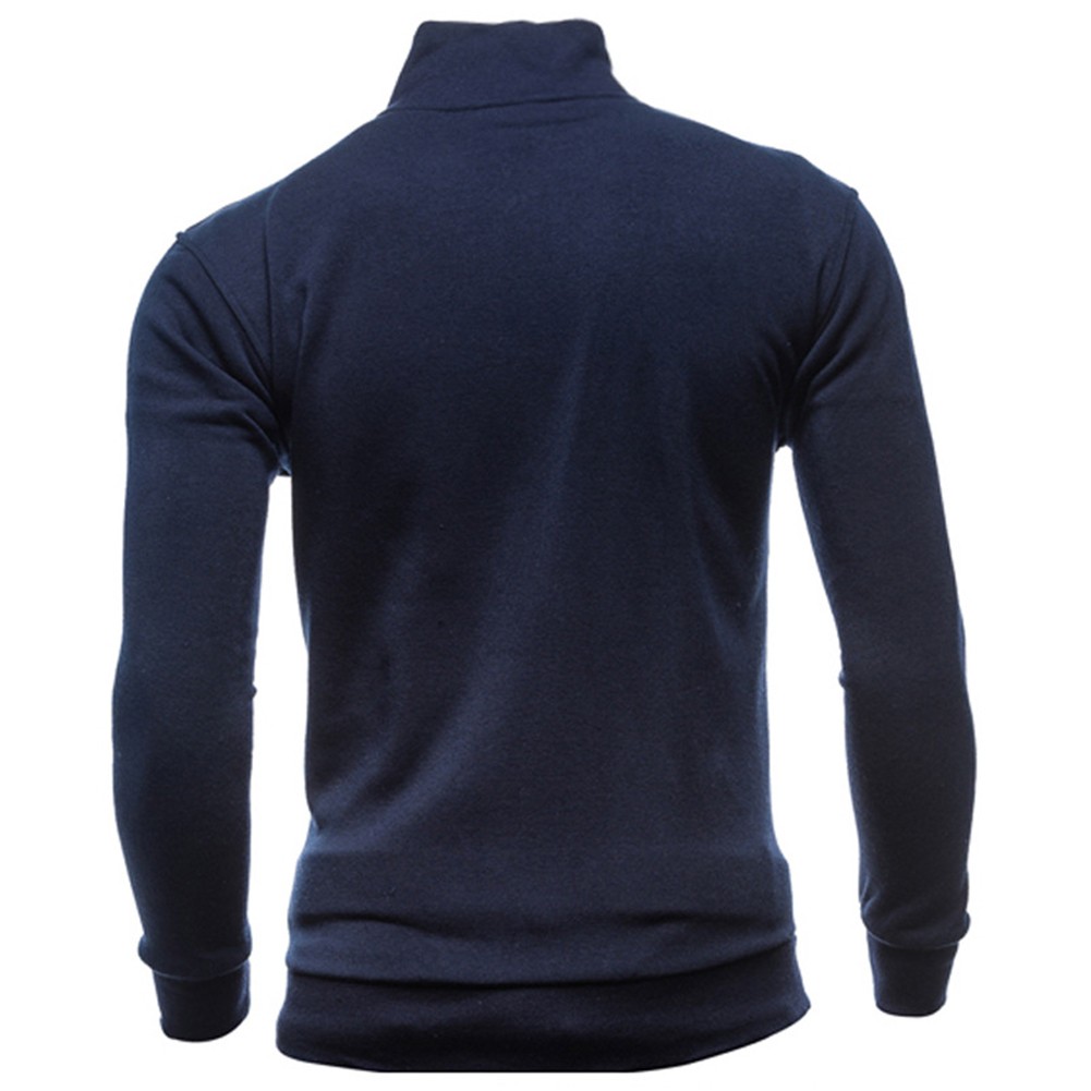 Everyday Wear Men's Long Sleeve Zip Cardigan Sweatshirt in Solid Colors - Picture 13 of 15