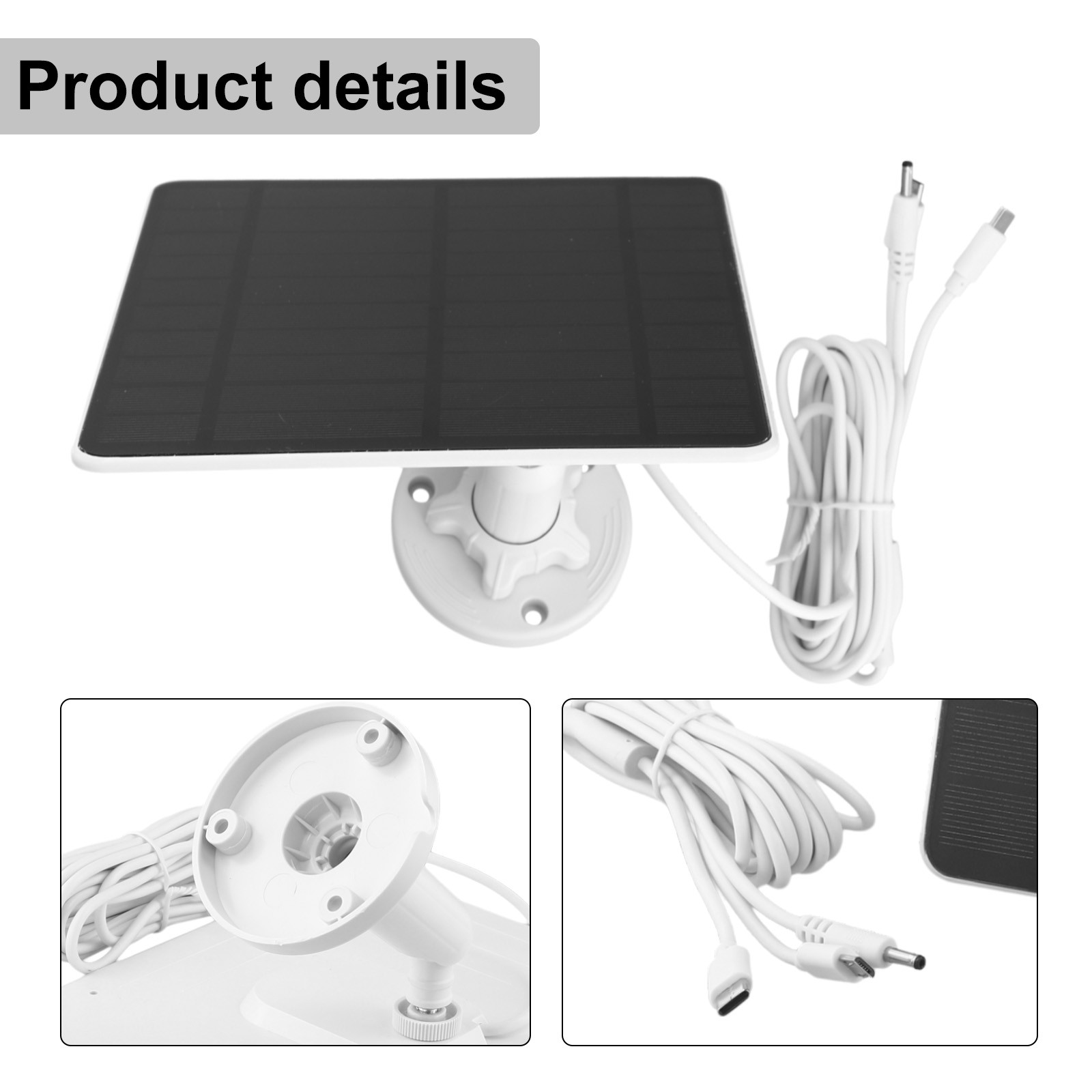 Niezawodna ładowarka solarna USB 5W na zewnątrz do kamer monitoringu un - Zdjęcie 14 z 24