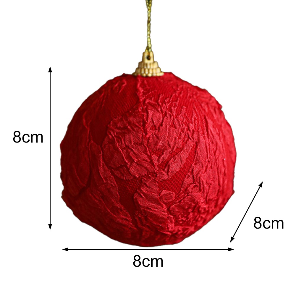 Palline in schiuma di stoffa adesiva 9 cm per albero di Natale e allestimenti festivi - Foto 25 di 27