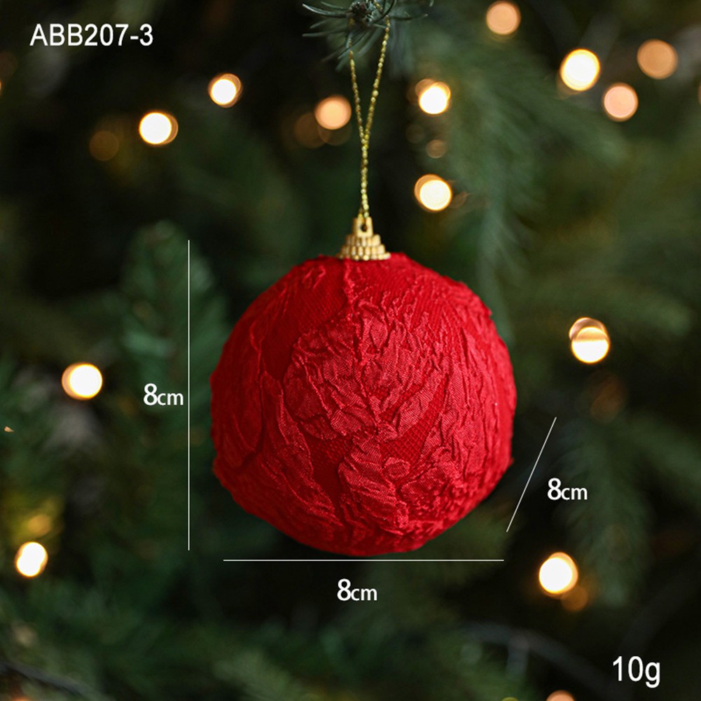 Palline in schiuma di stoffa adesiva 9 cm per albero di Natale e allestimenti festivi - Foto 27 di 27