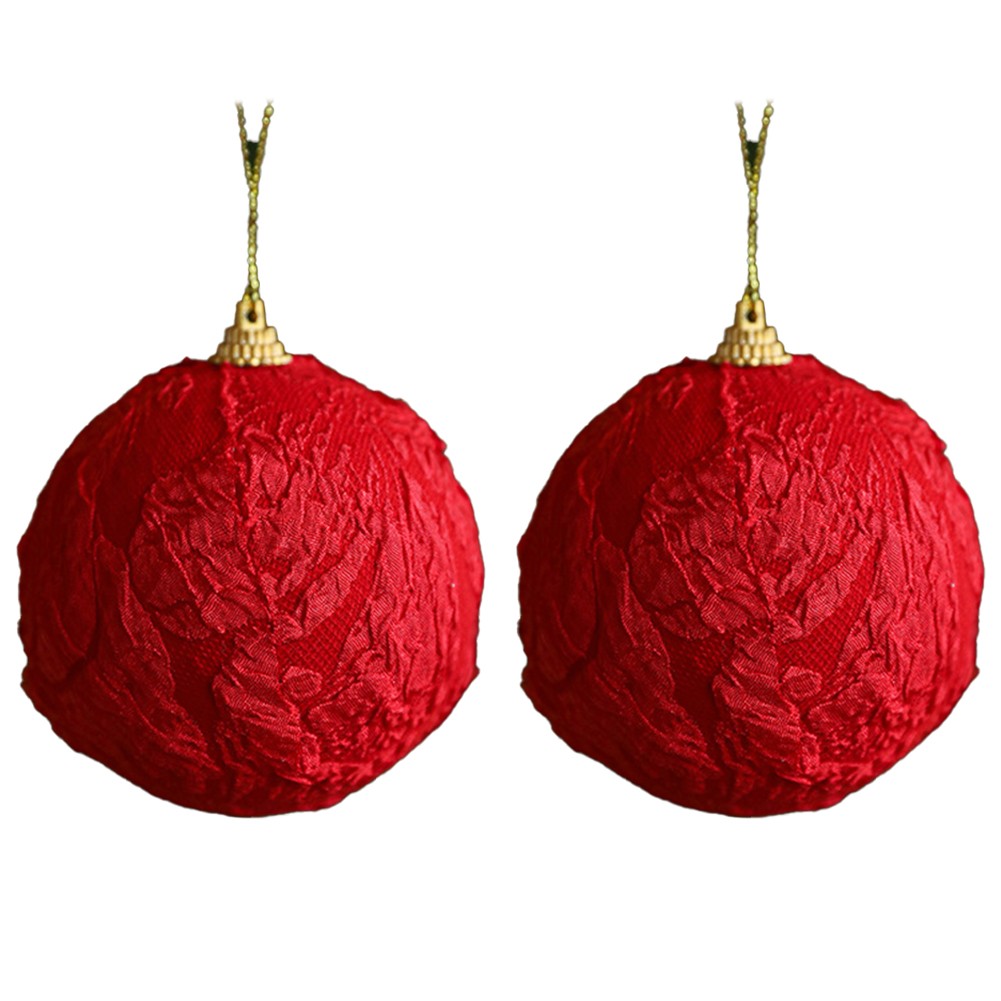 Palline in schiuma di stoffa adesiva 9 cm per albero di Natale e allestimenti festivi - Foto 24 di 27