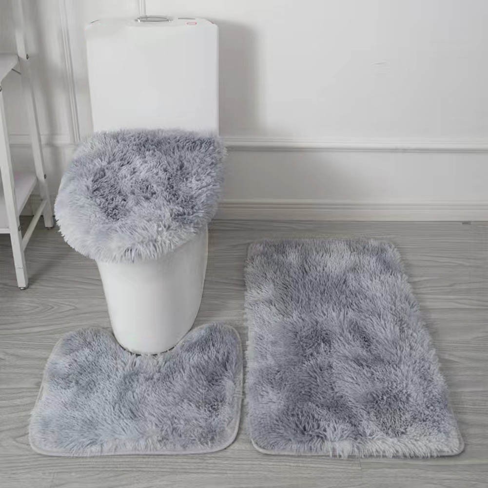 Stylish Microfiber Bath Rugs with Toilet Seat Cover for Modern Bathrooms