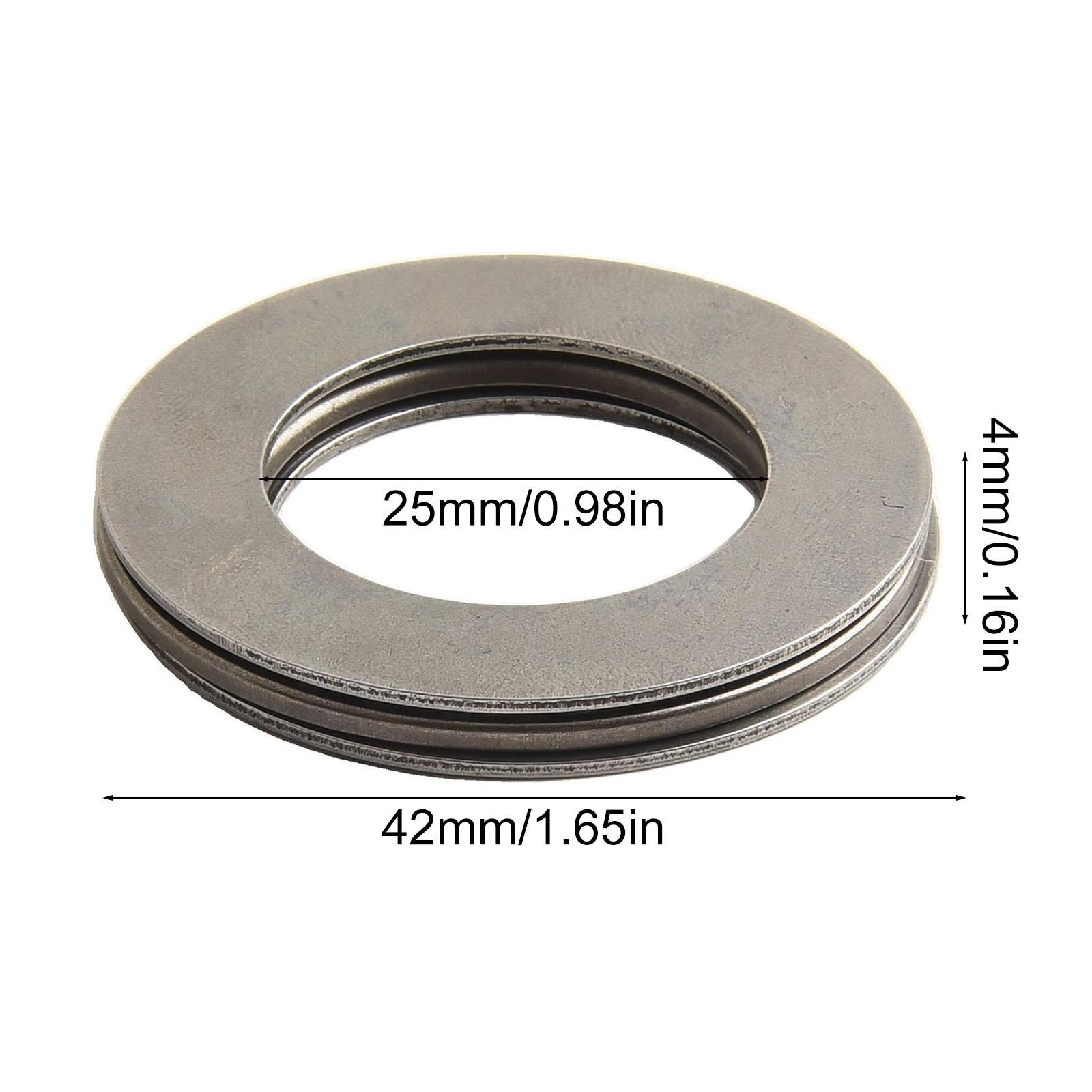 Othmro Nadelrollen-Drucklager AXK2542 – 25x42x4 Mm, Mit Zwei Unterlegscheiben, Stahl, Für Hohe Lasten