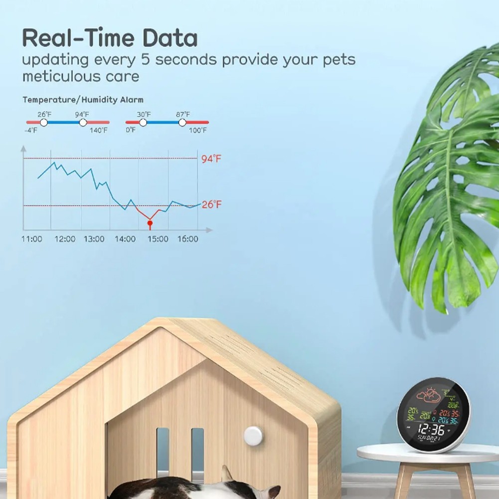 WiFi Color Screen Weather Station with Temperature and Humidity Sensors