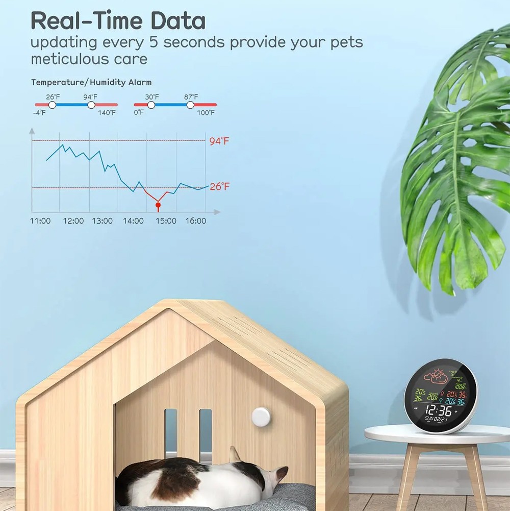 WiFi Color Screen Weather Station with Temperature and Humidity Sensors