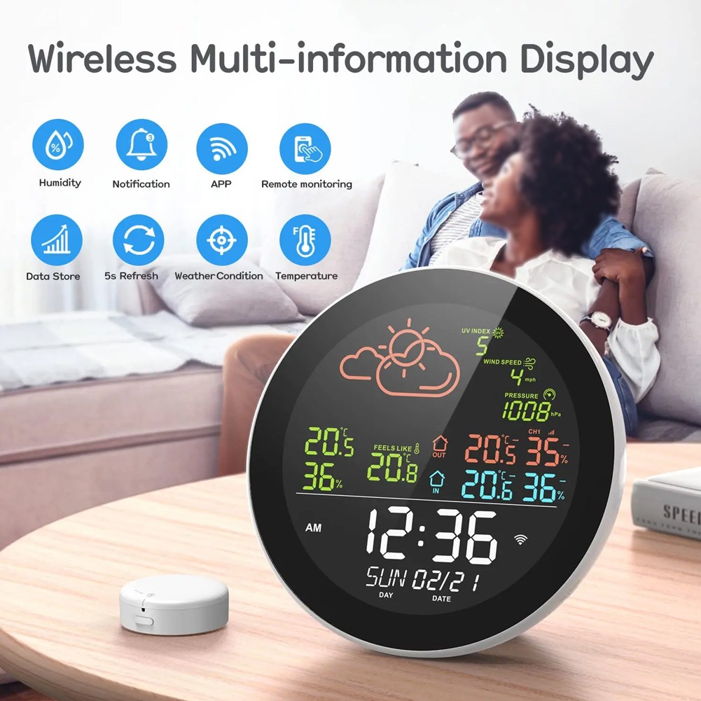 WiFi Color Screen Weather Station with Temperature and Humidity Sensors