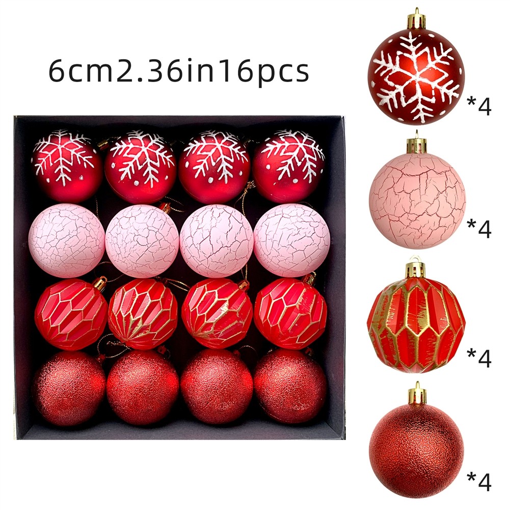A Touch of Color Pack of 16 Lightweight Plastic Christmas Balls Each at 6cm - Picture 14 of 17