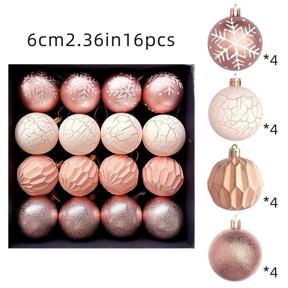 A Touch of Color Pack of 16 Lightweight Plastic Christmas Balls Each at 6cm - Picture 17 of 17