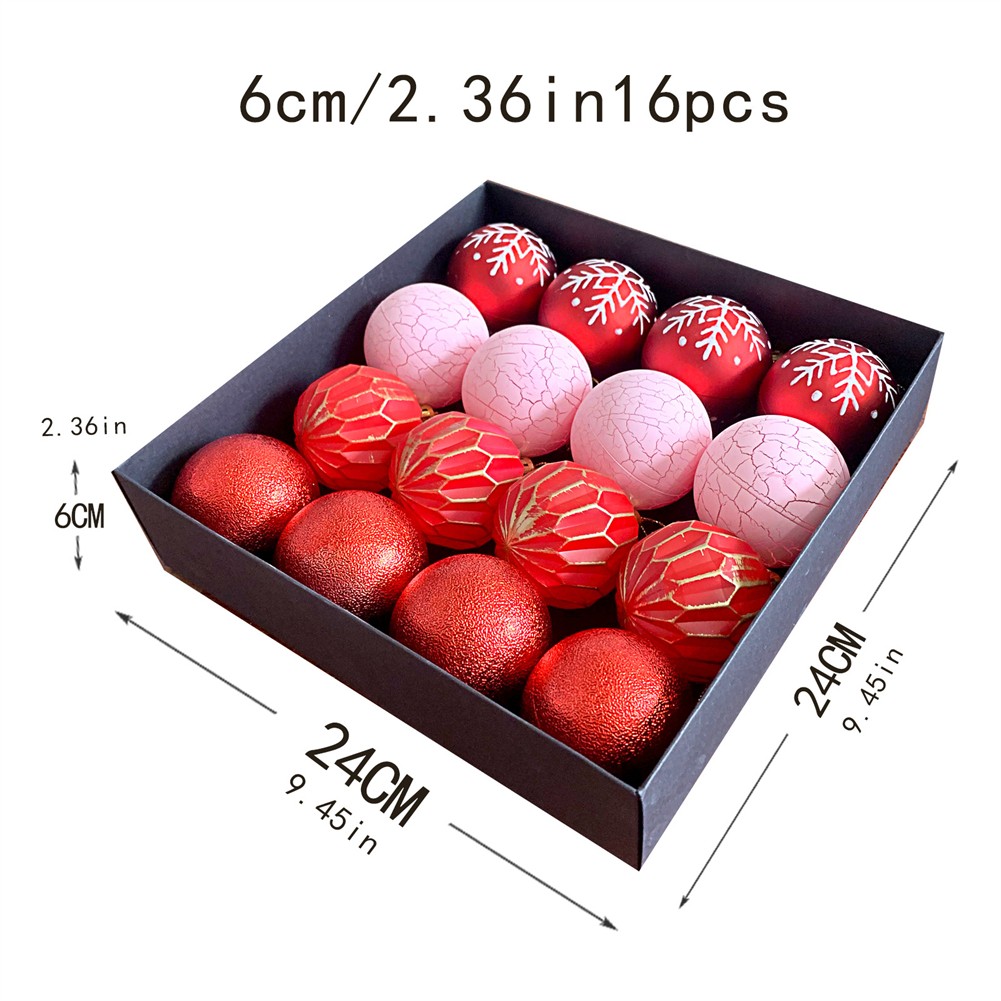 A Touch of Color Pack of 16 Lightweight Plastic Christmas Balls Each at 6cm - Picture 15 of 17