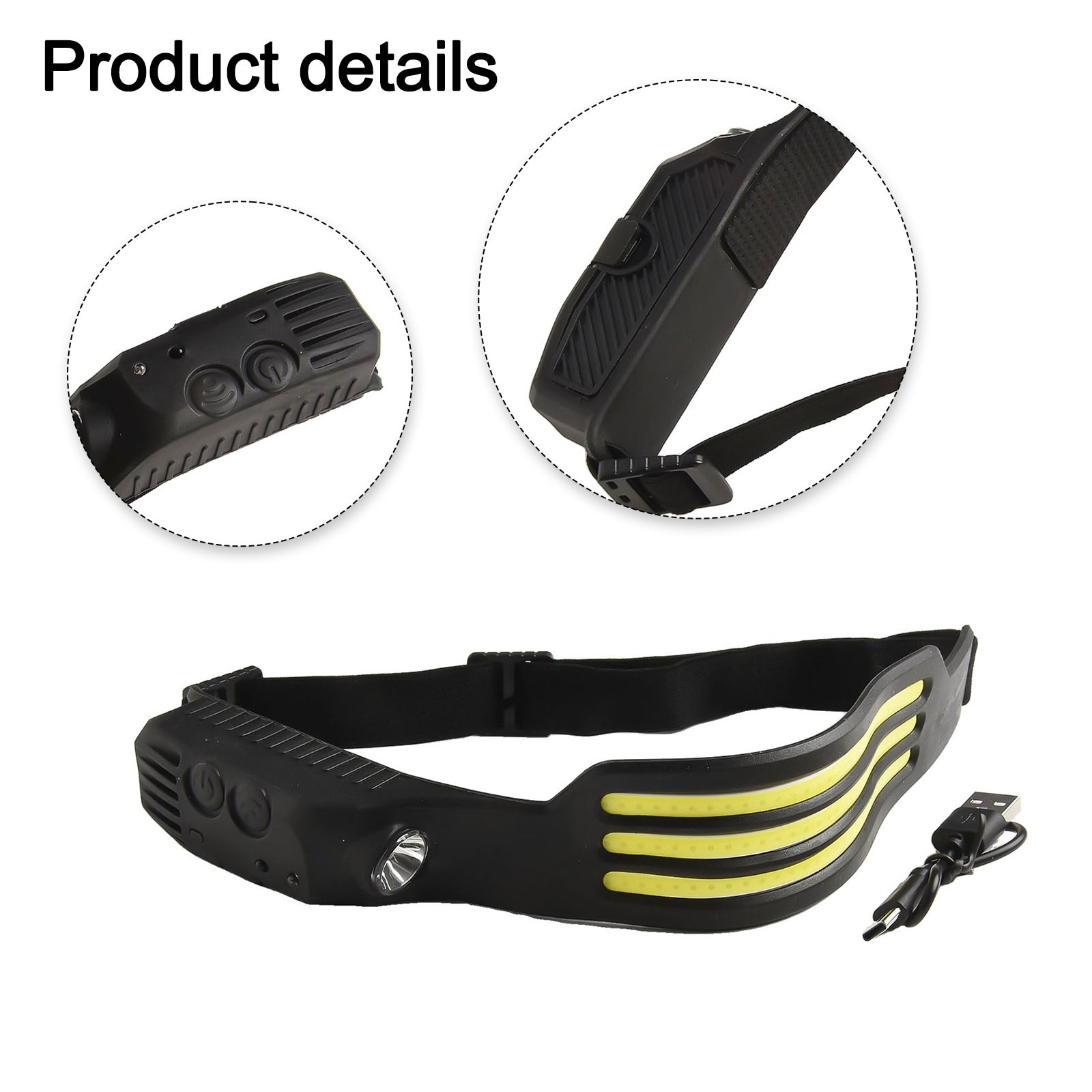 Motion Sensor Control COB LED Headlamp Note Outdoor Cycling And Running