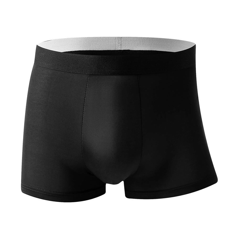 Mens Large Size Boxer Briefs Cool Breathable Seamless Design in Ice Silk