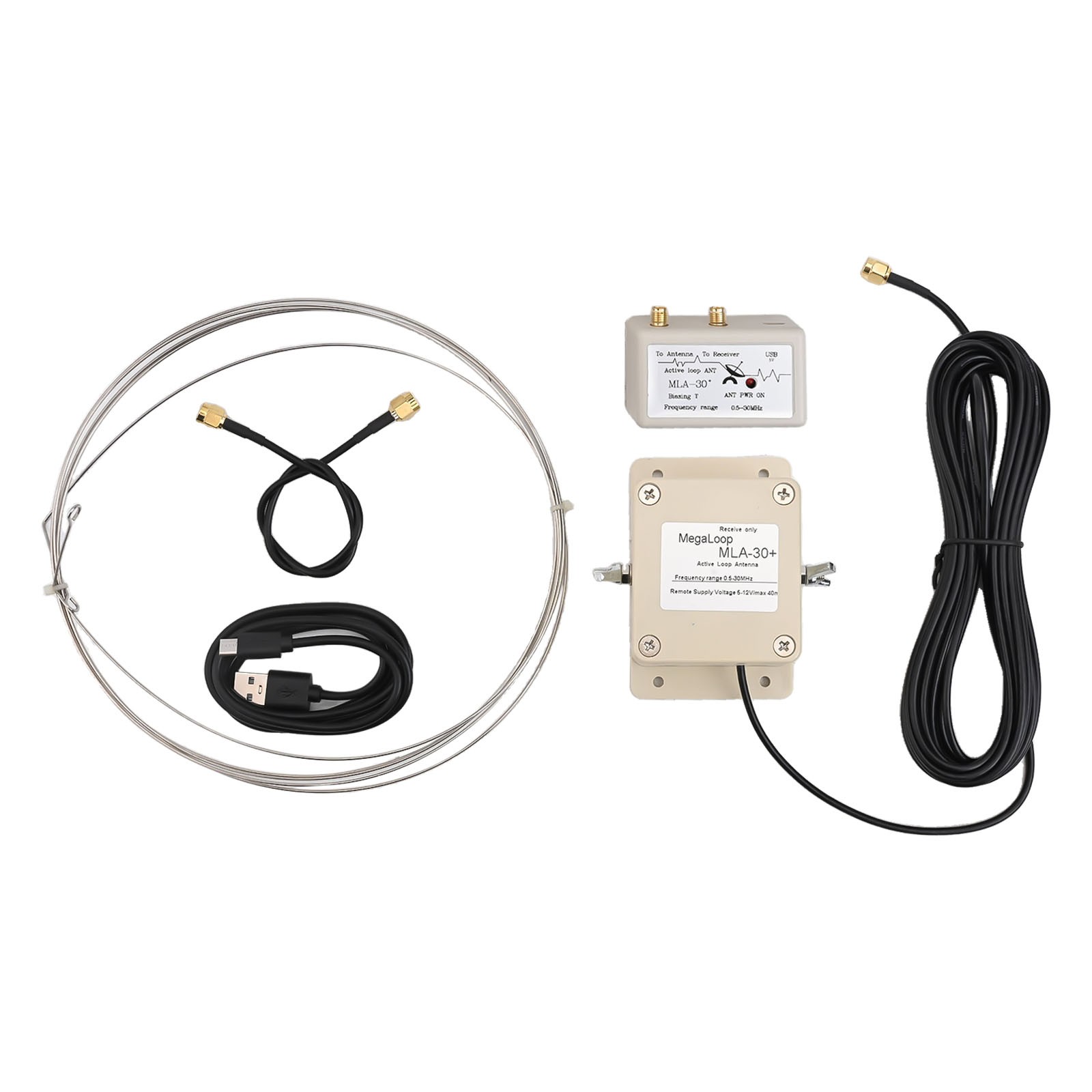 New MLA-30+ Loop Antenna 0.5MHz-30MHz Directional Magnetic USB Powered - Photo 12/12