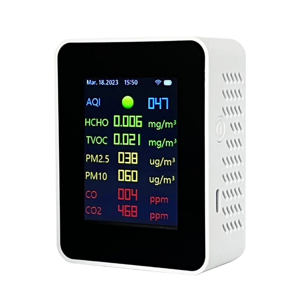 Sleek Design Indoor Air Quality Monitor Featuring For TUYA WiFi Technology