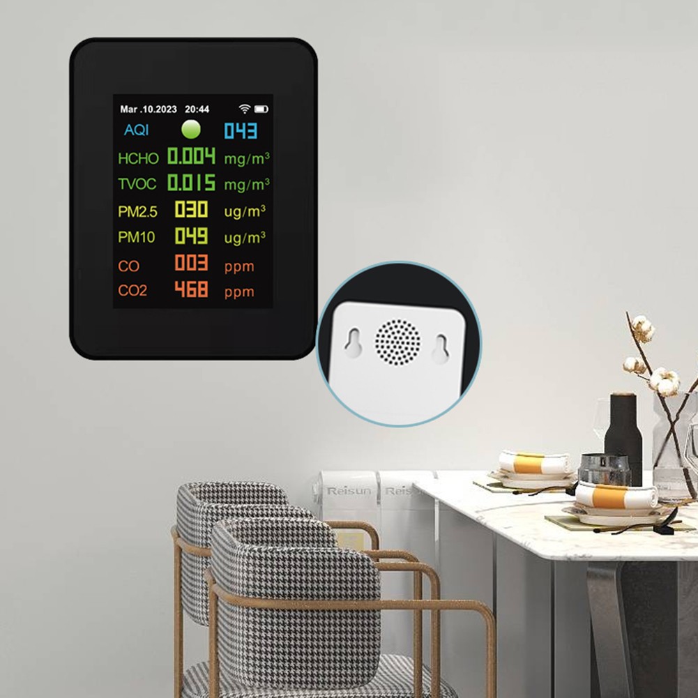 Sleek Design Indoor Air Quality Monitor Featuring For TUYA WiFi Technology