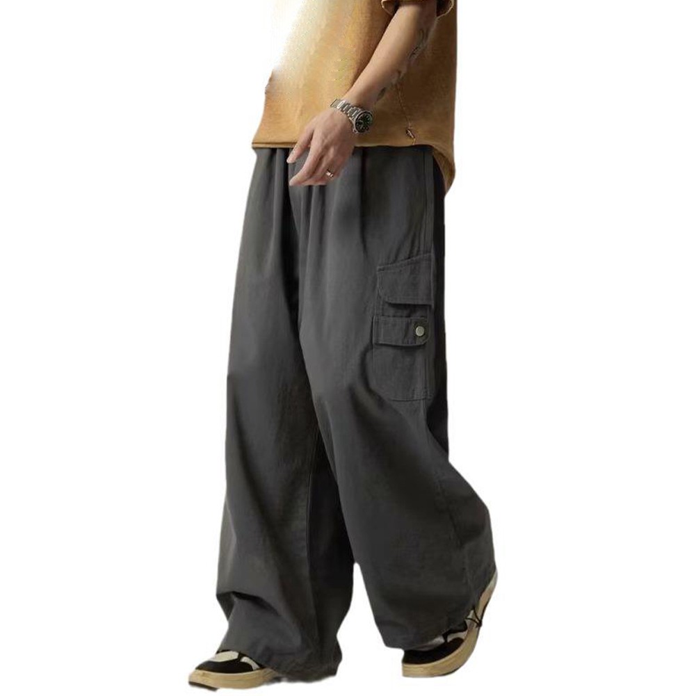 Men's Loose Fit Cargo Pants Oversized Streetwear Trousers with Pocket Design - Picture 27 of 30