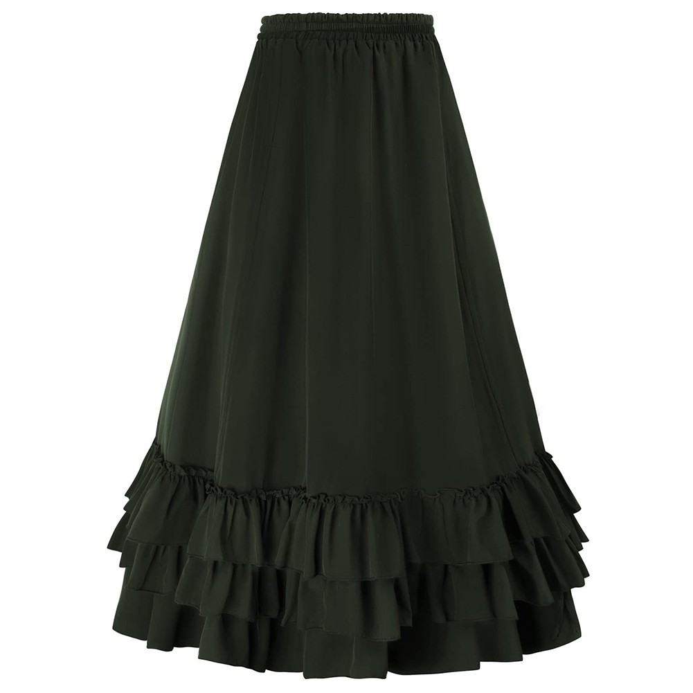 Gothic Women's Party Dress featuring a Unique Irregular Ruffled Design - Picture 26 of 37