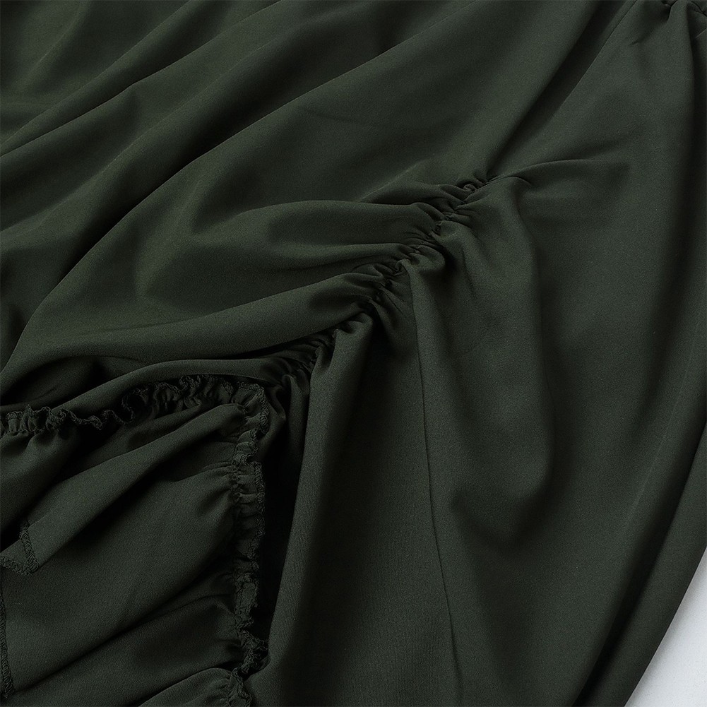Gothic Women's Party Dress featuring a Unique Irregular Ruffled Design - Picture 29 of 37