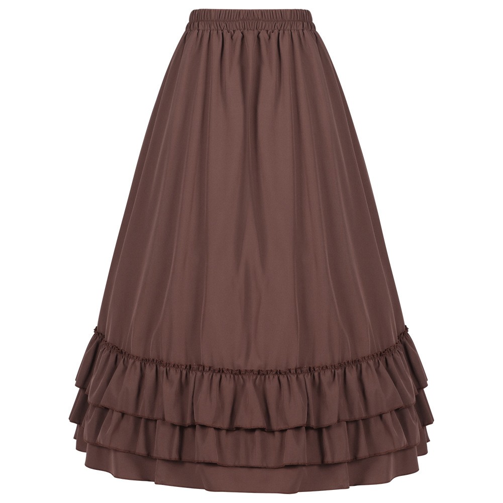 Gothic Women's Party Dress featuring a Unique Irregular Ruffled Design - Picture 34 of 37
