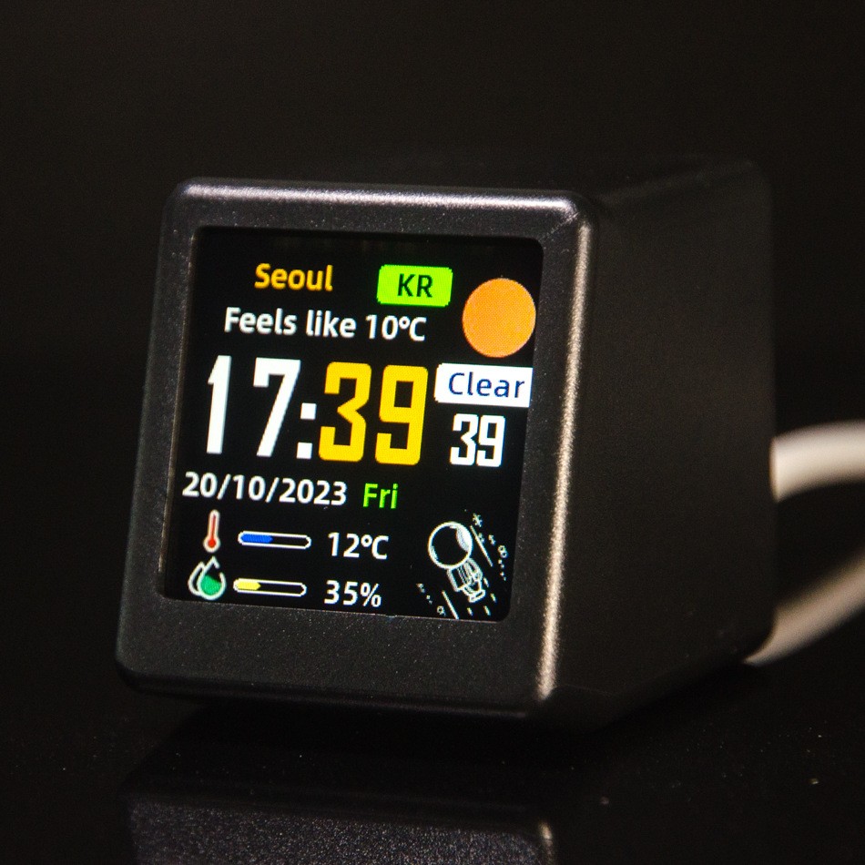 Dynamic Visuals Mini Digital Weather Clock Supporting GIF Animation Files - Picture 14 of 18
