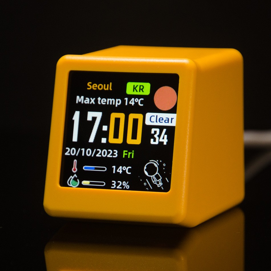 Dynamic Visuals Mini Digital Weather Clock Supporting GIF Animation Files - Picture 15 of 18