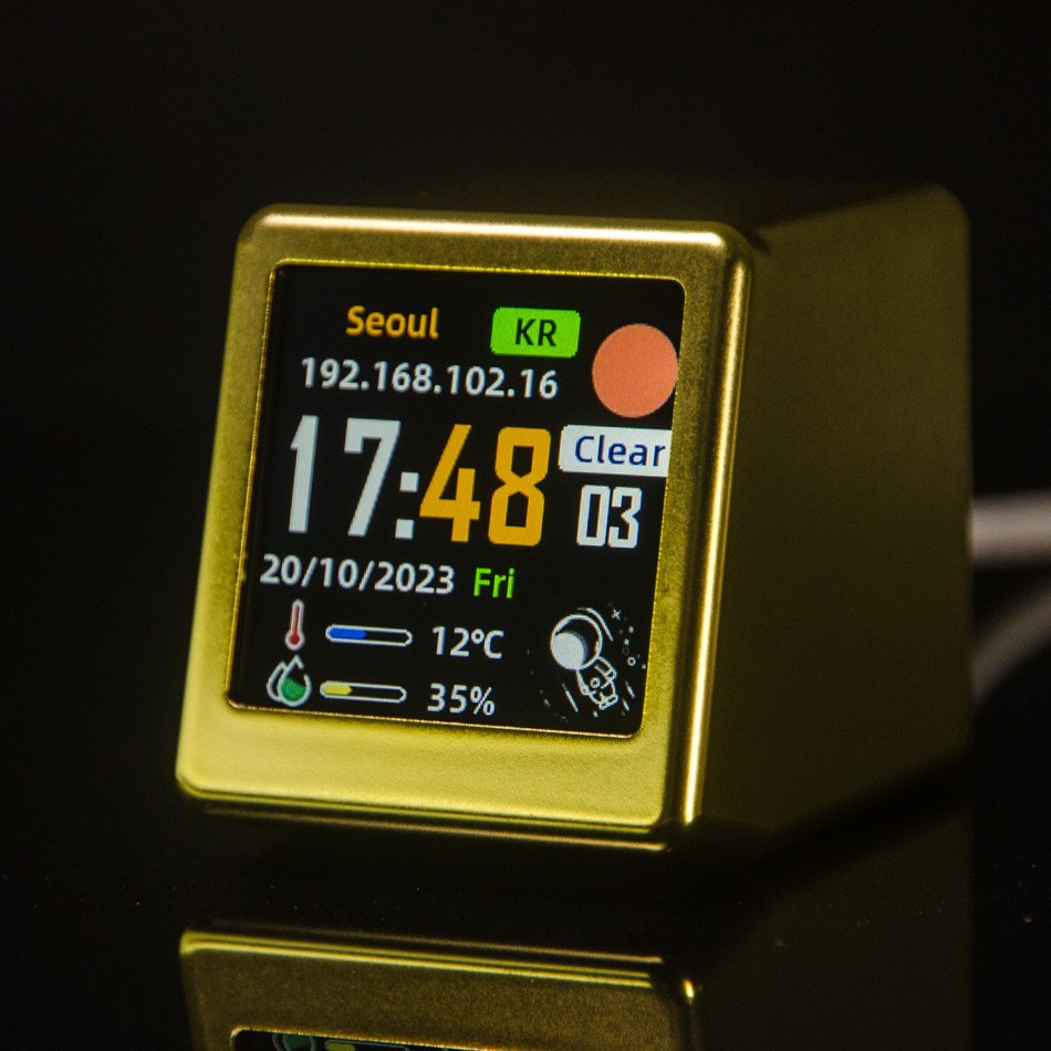 Dynamic Visuals Mini Digital Weather Clock Supporting GIF Animation Files - Picture 16 of 18