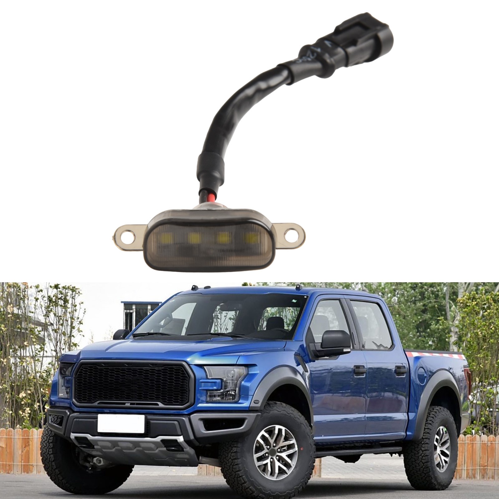 Front Grille Grill LED Light Smoke Raptor Style Lamp Amber For Ford F-150 F150 - Imagen 37 de 48