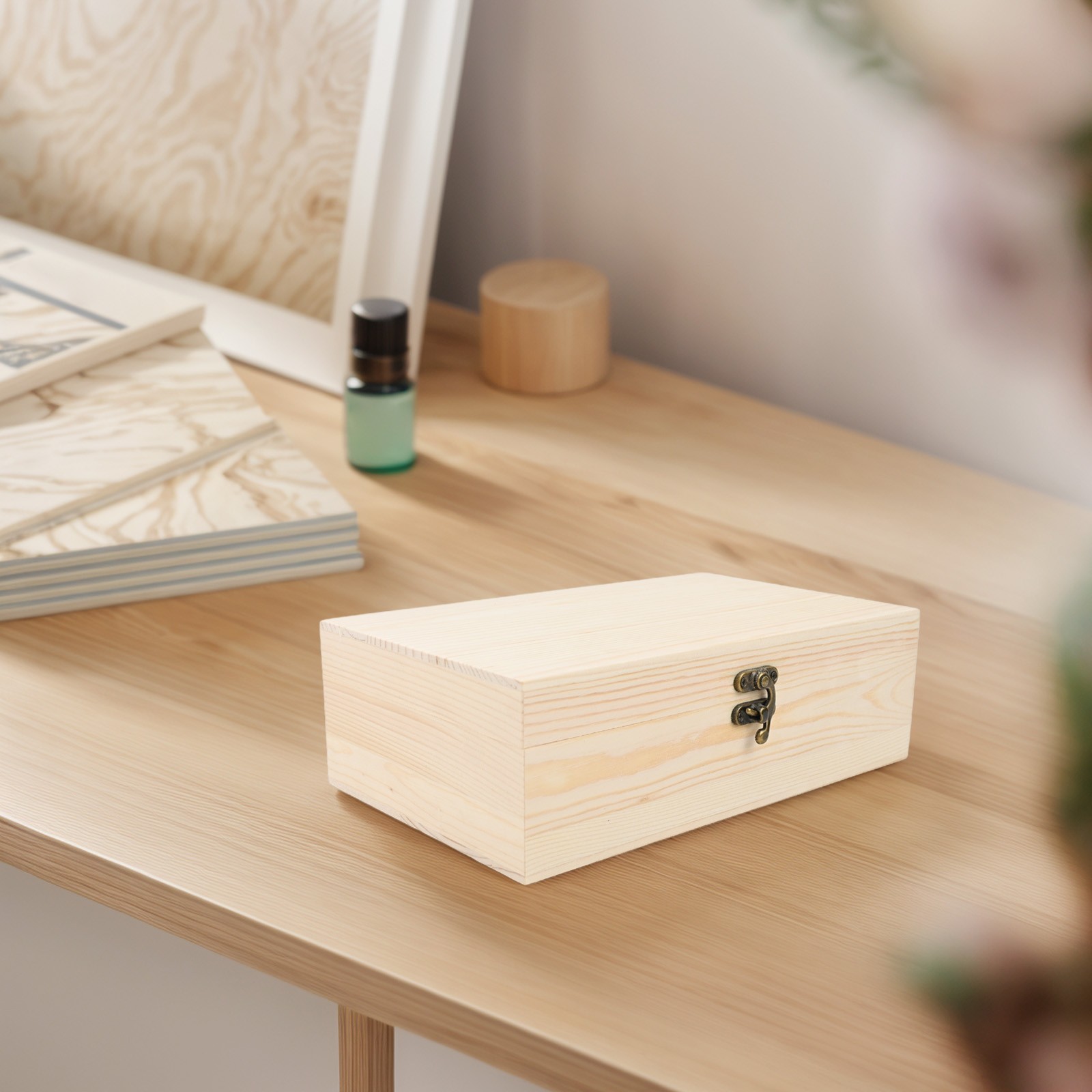 Pine Wood Decorative Jewelry Holder Desktop Box for Stylish Accessories - Picture 19 of 38
