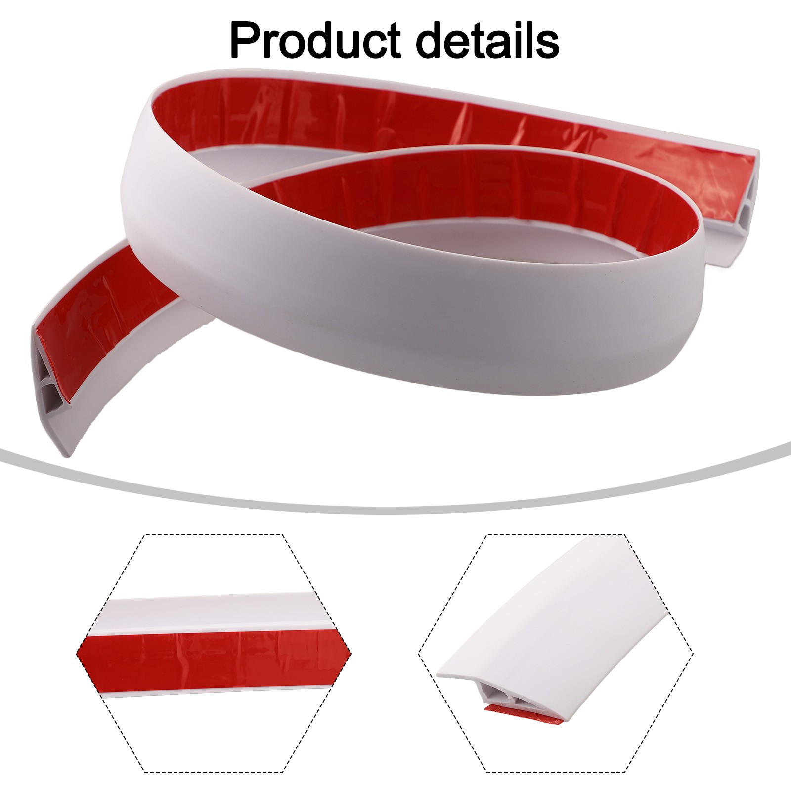 Flexible PVC Floor Transition Edge Strips 1m for Carpet and Wood Floors - Picture 18 of 29