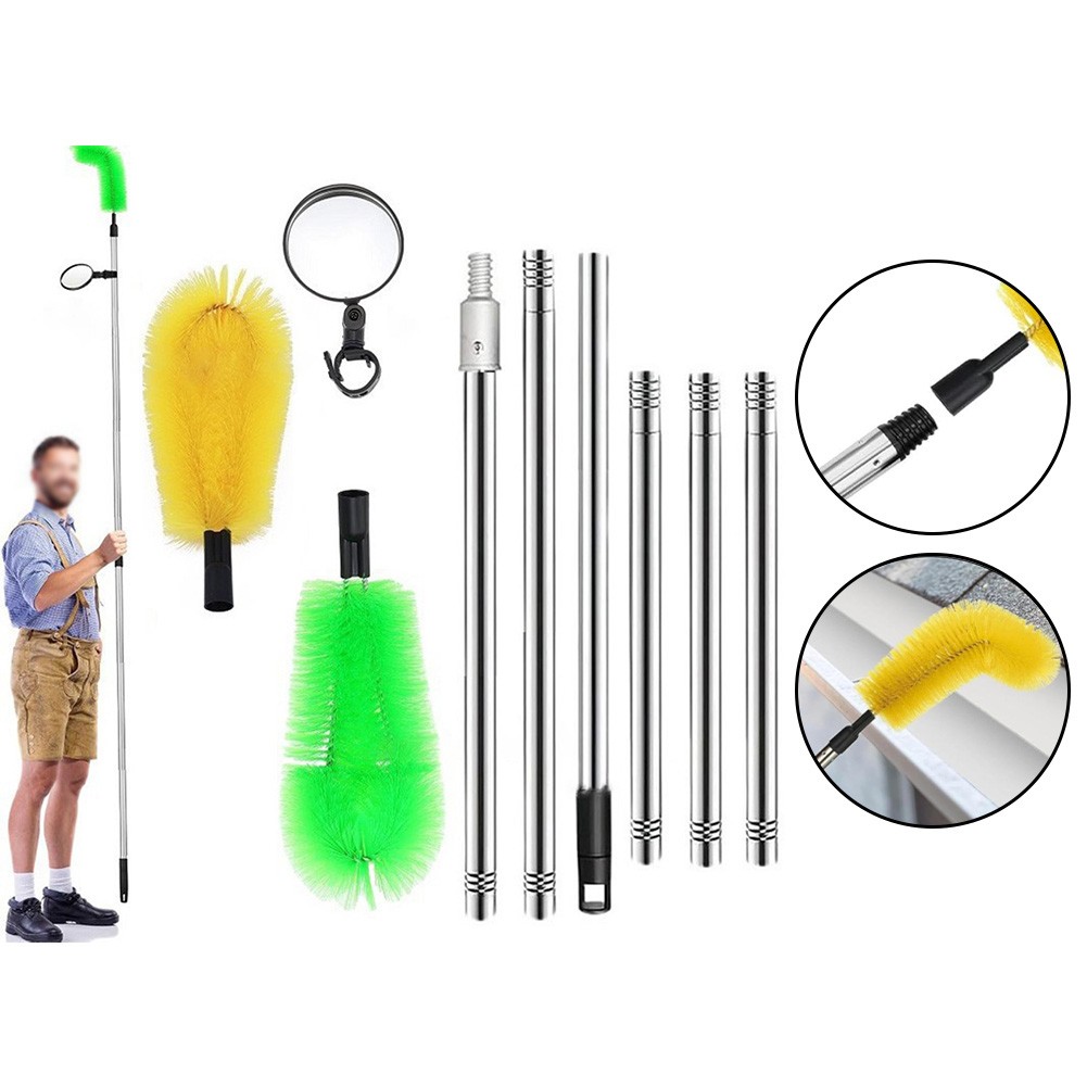 Adjustable Gutter Cleaner with Inspection Mirror for Comprehensive Cleanup - Picture 30 of 40