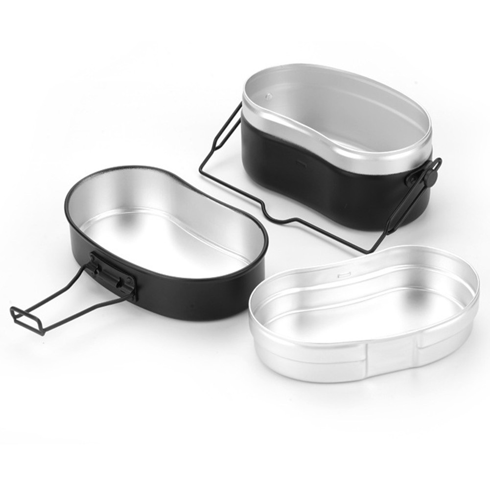 Aluminum Lunch Box with Steamer Essential Gear for Hiking and Camping Trips