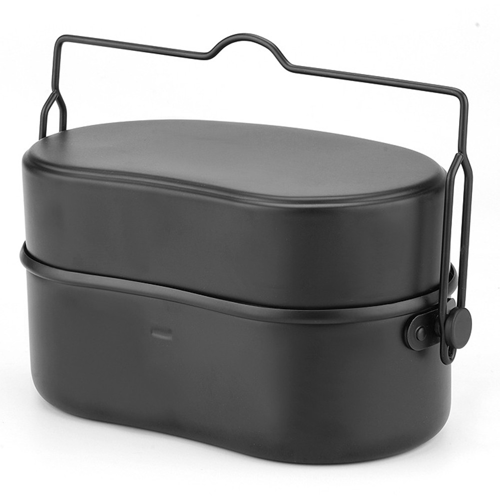 Aluminum Lunch Box with Steamer Essential Gear for Hiking and Camping Trips