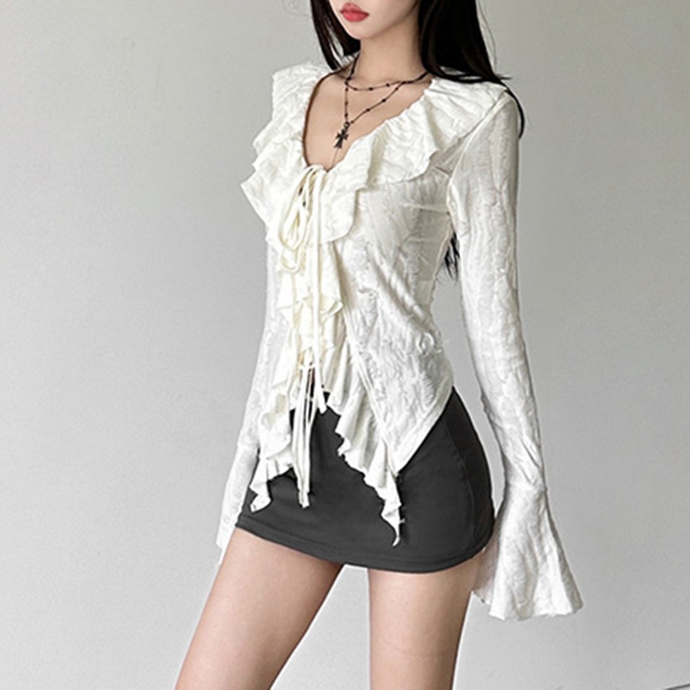 Casual Gothic Style Flared TShirt for Women in Spring and Autumn Seasons - Picture 23 of 48